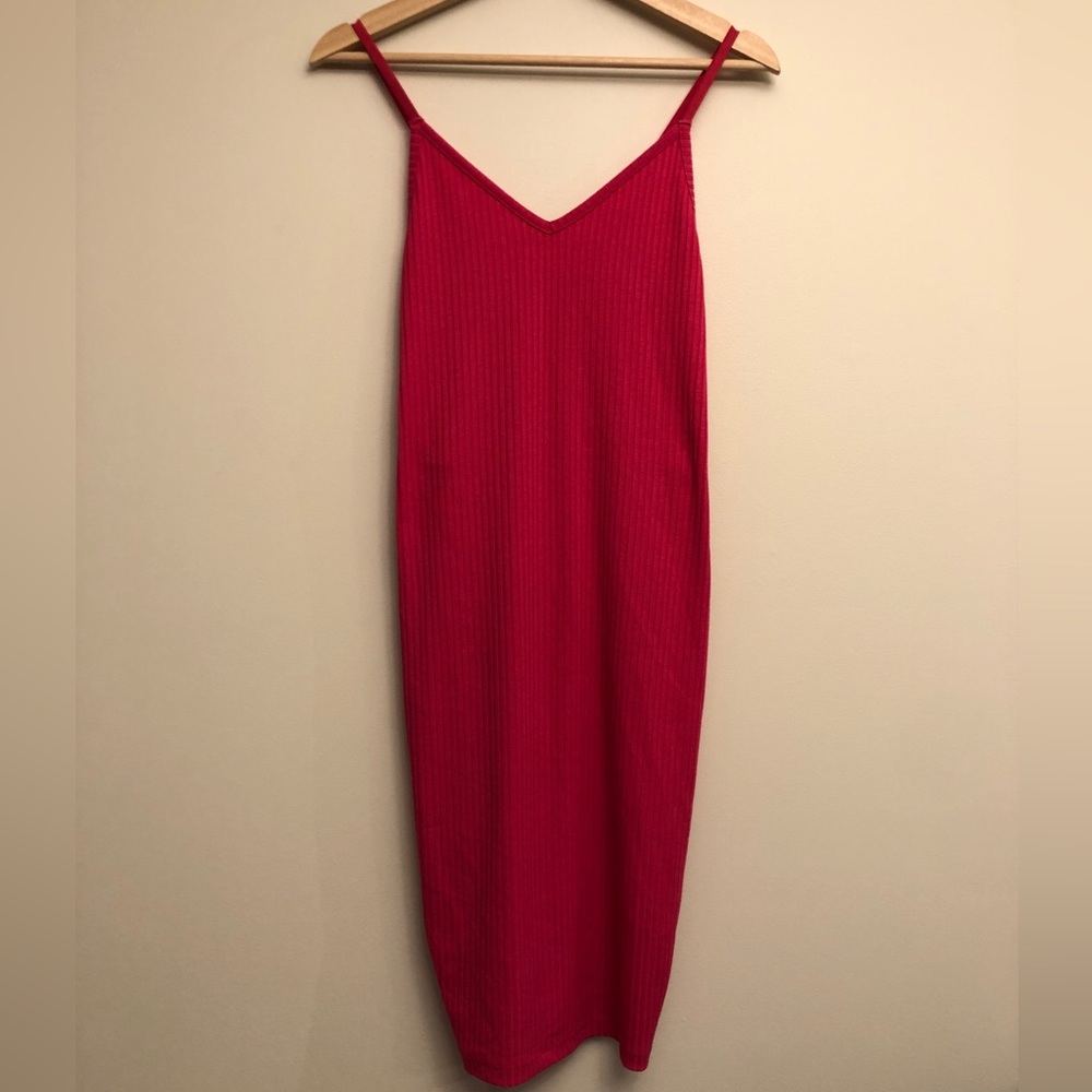 Venus Magenta Spaghetti Strap Dress, Size M